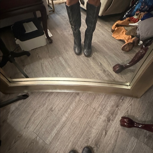 Authentic UGG RARE  Distressed  bluish Greyish Beautiful Wedge Boots 8 1/2 - 9 🎉 - Picture 12 of 14